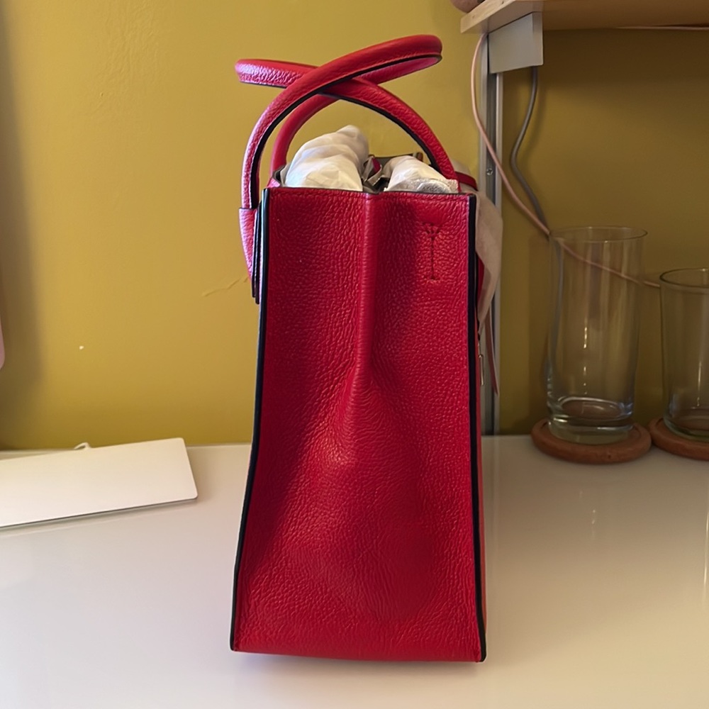 Michael Kors red Mercer hand bag purse satchel - Picture 8 of 12
